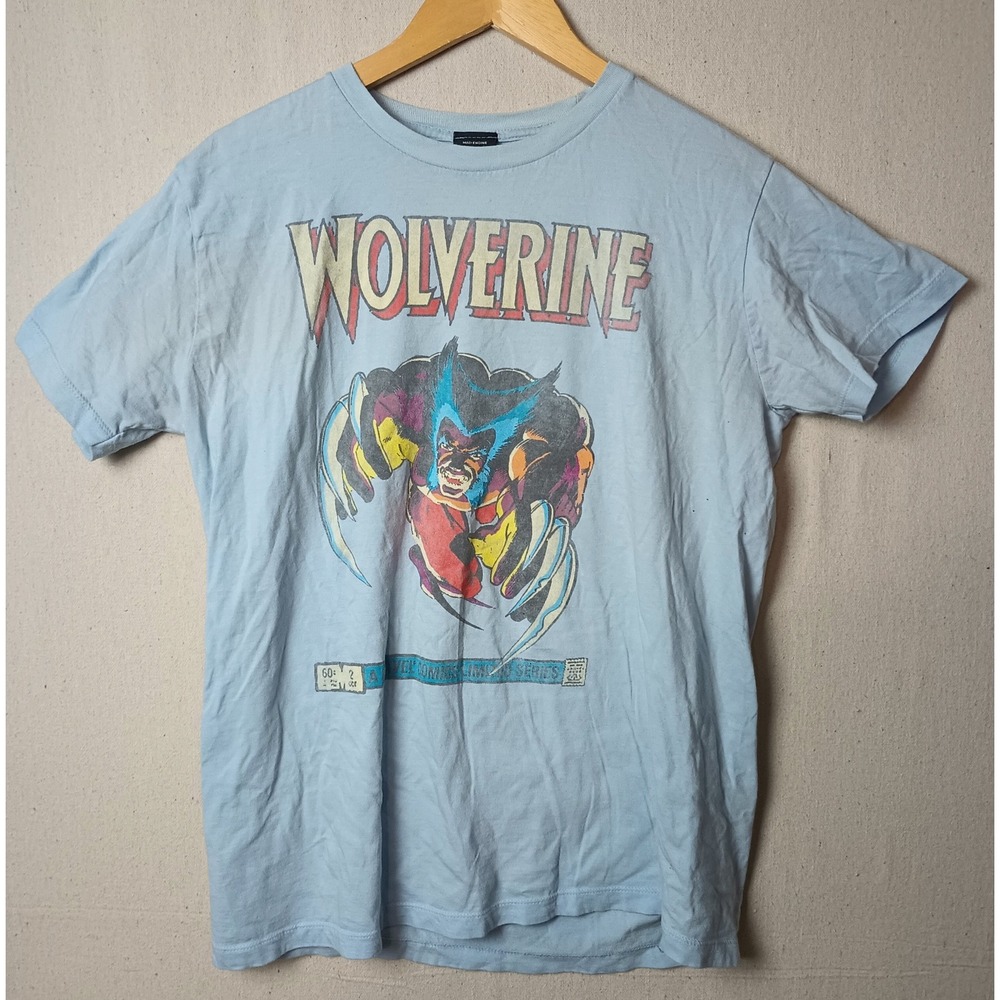 Marvel Wolverine Mad Engine Y2k T-Shirt Comic Book Superhero 2000's Xmen Large